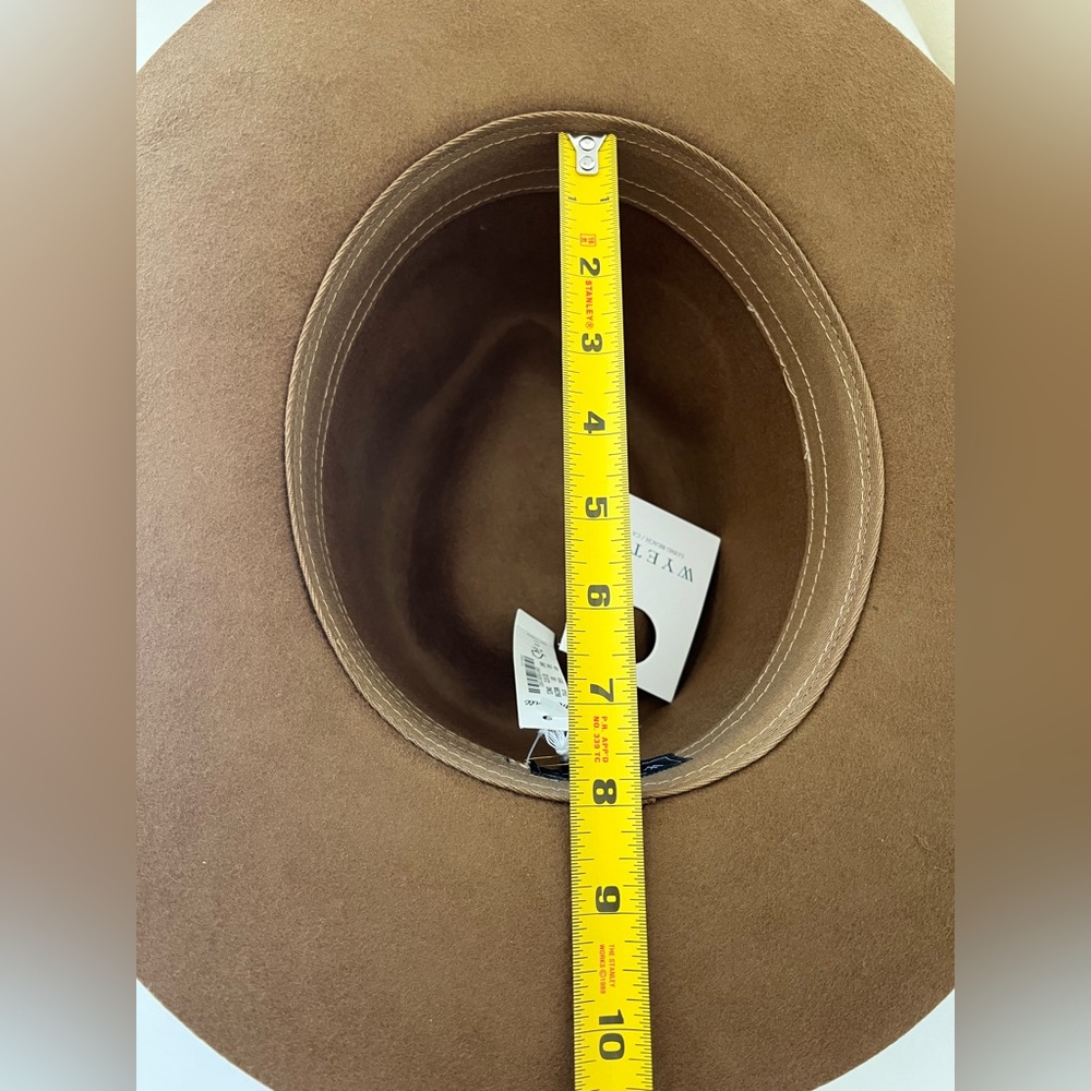 NWT Wyeth Tan Fedora Hat 100% wool - Picture 5 of 11